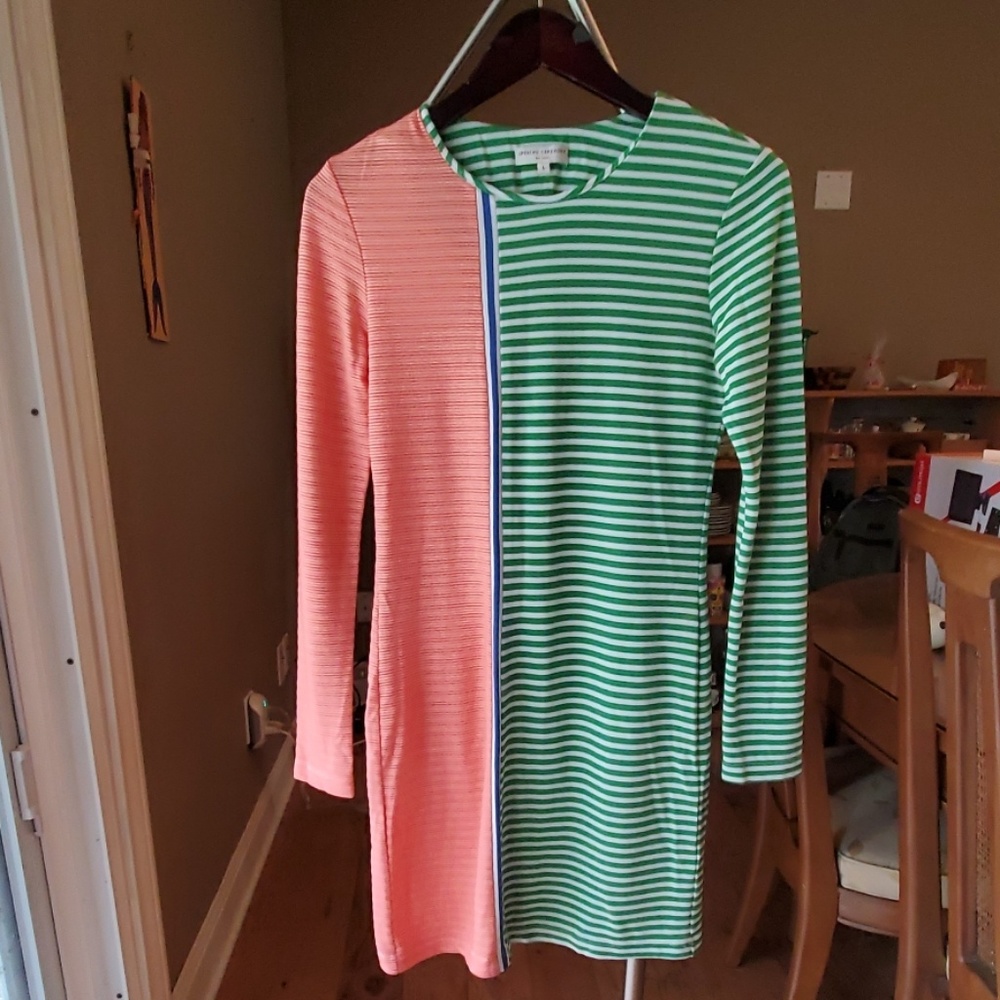 Long-sleeved striped dress